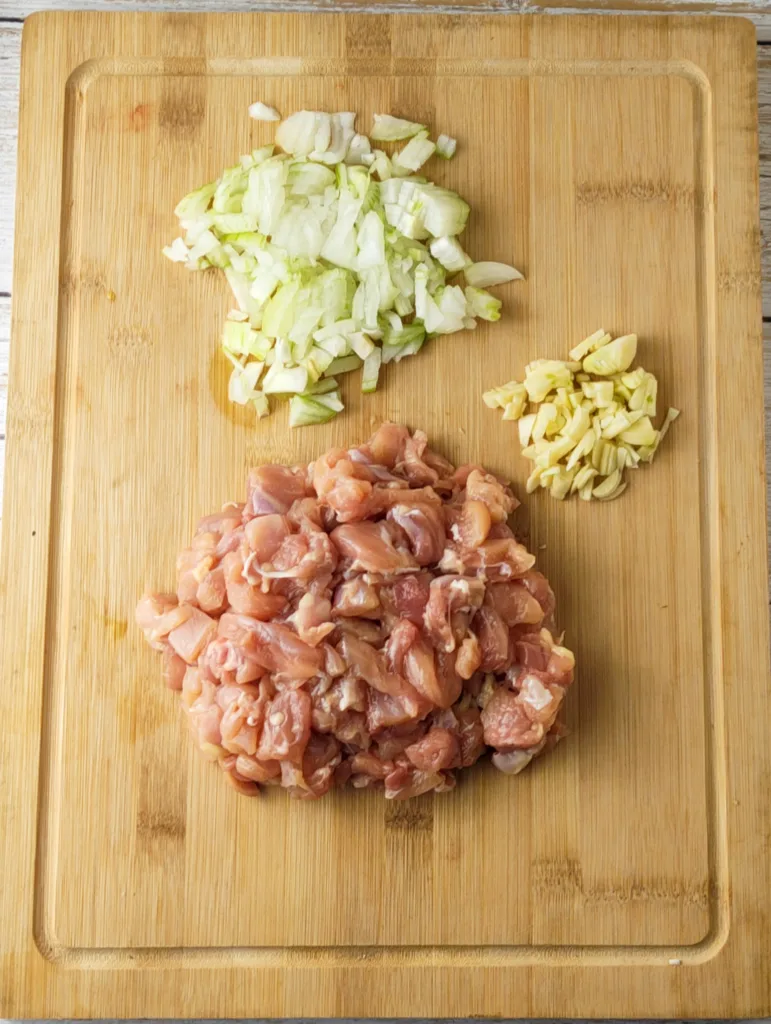 diced empanadilla filling