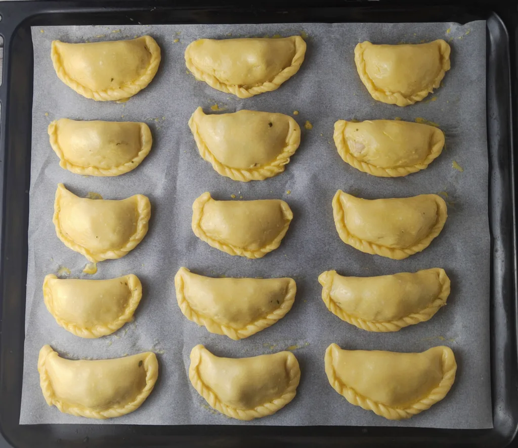 empanadillas with egg wash