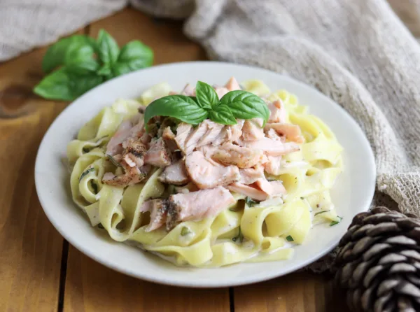 pasta alla salmone full plate