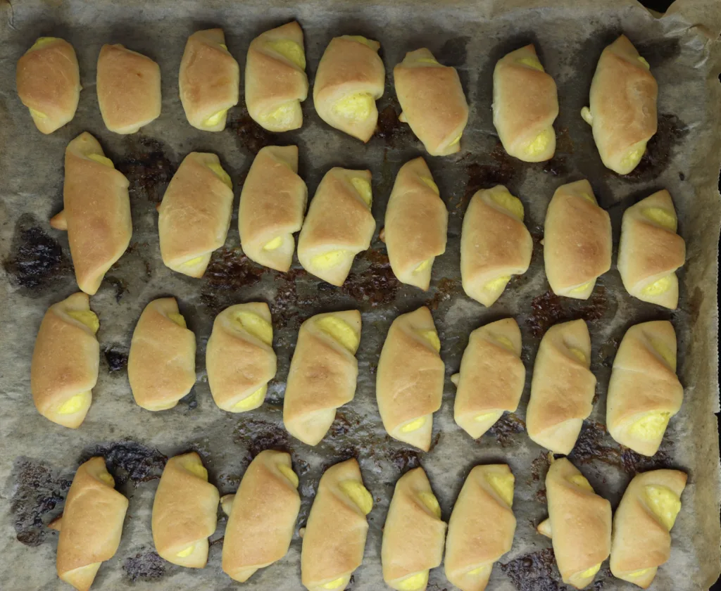 cottage cheese rolls right out of the oven 