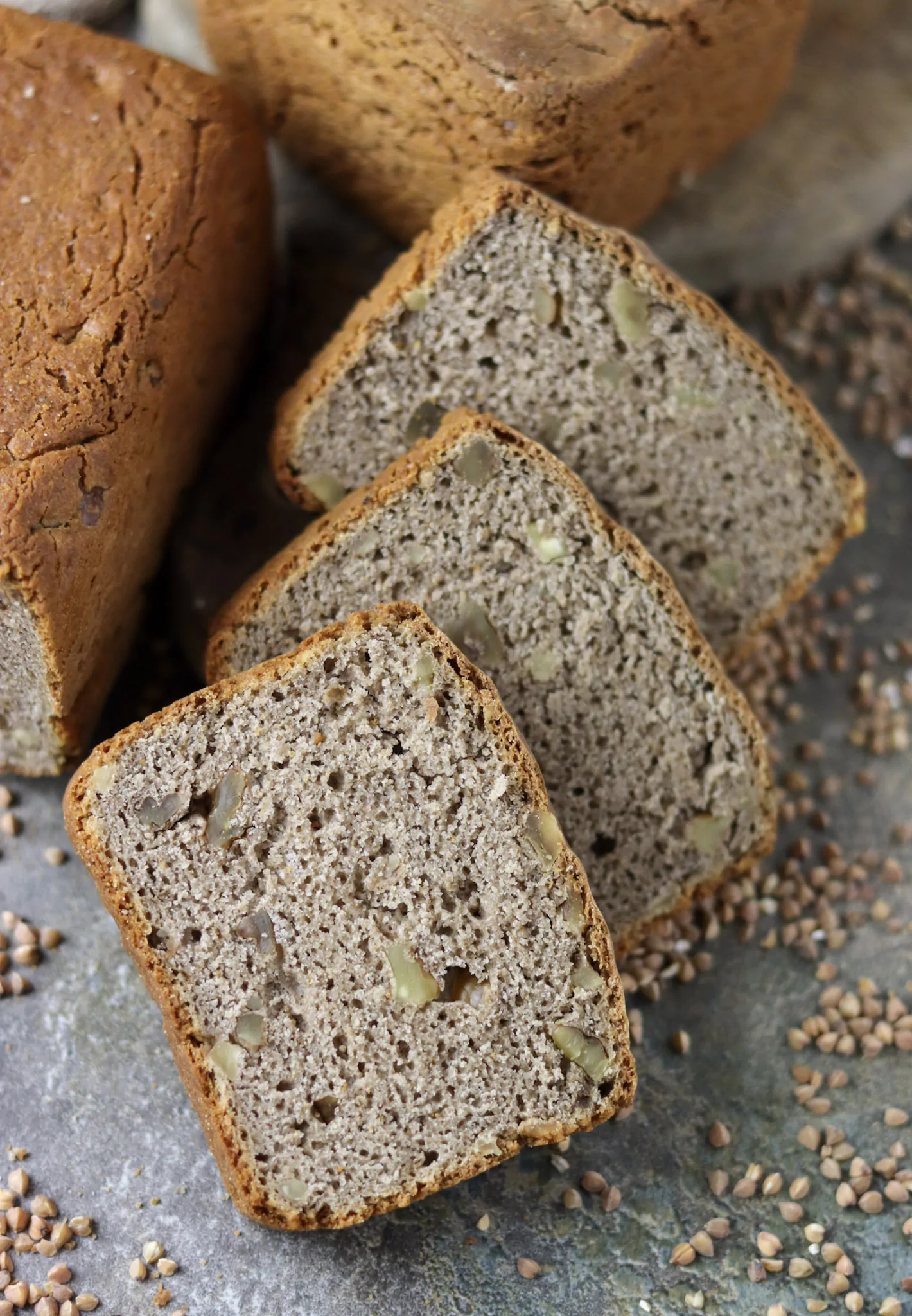 buckwheat bread with walnuts