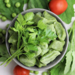 image of green gnocchi with wild spinach