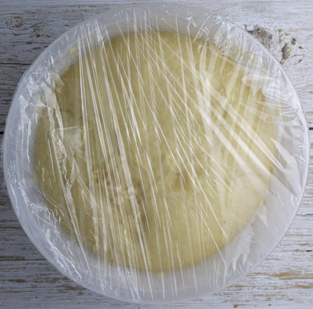 image of the dough after resting overnight